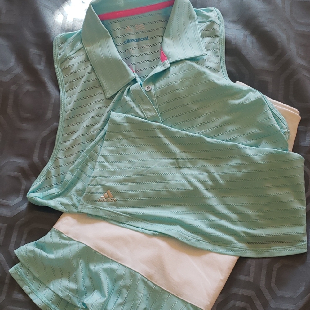 2pc tennis set Mixed size top M skort xl